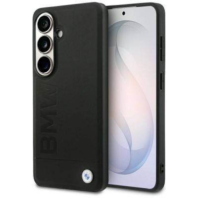 Etui BMW Leather Hot Stamp MagSafe na Samsung Galaxy S26 - czarne