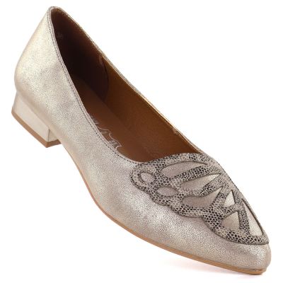 Półbuty damskie złote M.Daszyński SA201A-2