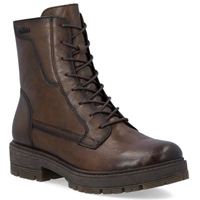 Skórzane botki damskie workery brązowe Rieker 75800-25