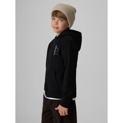 3. Bluza dresowa regular z kapturem chłopięca 4F 4FJKAW26TSWSM3153-20S