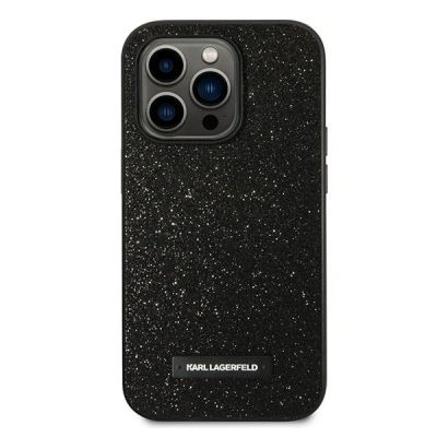 3. Etui Karl Lagerfeld Glitter Plaque Logo na iPhone 14 Pro Max - czarne