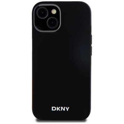 3. Etui DKNY Liquid Silicone Small Metal Logo MagSafe na iPhone 14 / 15 / 13 - czarne