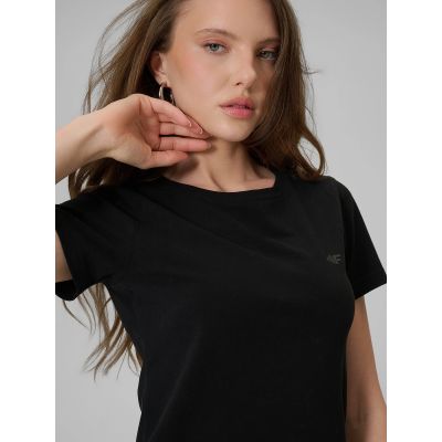 4. T-shirt slim gładki damski 4F 4FRSS26TTSHF3628-20S