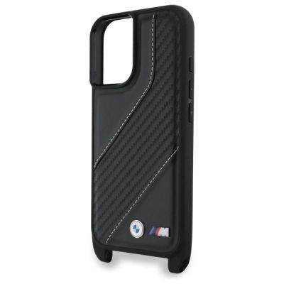 5. Etui BMW M Edition Carbon Stripe & Strap na iPhone 16 - czarne