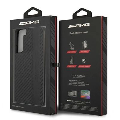 8. Etui AMG Carbon Stripe&Embossed na Samsung Galaxy S22+ - czarne