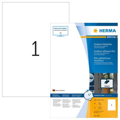 3. HERMA 9501 samoprzylepne etykiety Prostokąt Na stałe Biały 50 szt.