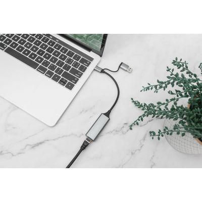 3. Adapter USB Typ-C na Gigabit Ethernet 2,5GUSB-C + USB A (USB 3.1/3.0)