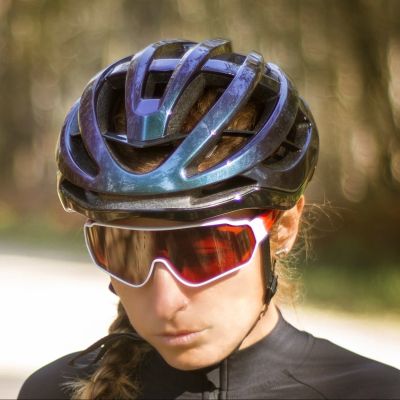 2. Kask rowerowy Rockbros HC-58C-L 58-61 cm - niebieski kameleon