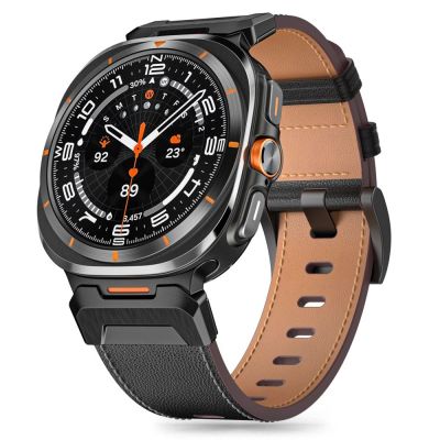 Pasek skórzany Tech-Protect Delta Pro do Samsung Galaxy Watch Ultra (47 mm) - czarny