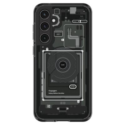 4. Etui Spigen Ultra Hybrid na Samsung Galaxy S23 FE - ciemnoszare (wzór Zero One)