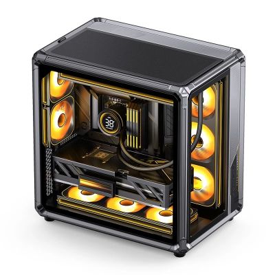 33. Jonsbo X400 PC-Gehäuse, Midi-Tower, ATX, Tempered Glass - grau