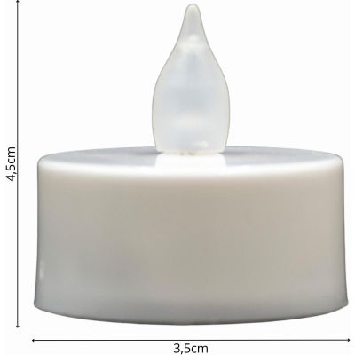 13. ZESTAW 4 ŚWIECZEK TEA LIGHT LED TIMER BIAŁY