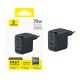 6. Ładowarka sieciowa Baseus EnerFill FE22 70W 2 x USB-C + USB-A - czarna