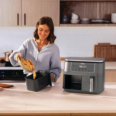 15. Ninja DZ300EU frytkownica Podwójny 7,6 l Autonomiczny 2470 W Frytkownica na gorące powietrze Szary
