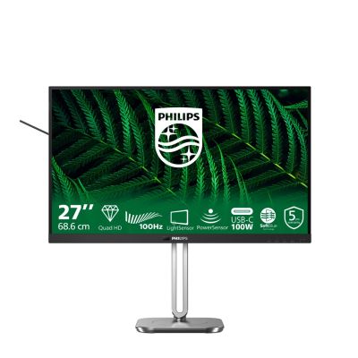 14. Monitor Philips 27B2G5601/00 27" IPS 16:9 60Hz 4ms 2560x1440 300cd/m2 HDMI:1 Srebro