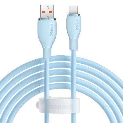 Kabel Baseus Pudding 100W USB-A - USB-C 2m - niebieski