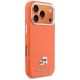 4. Etui Karl Lagerfeld Karl & Choupette Head Pins Saffiano MagSafe na iPhone 17 Pro - pomarańczowe