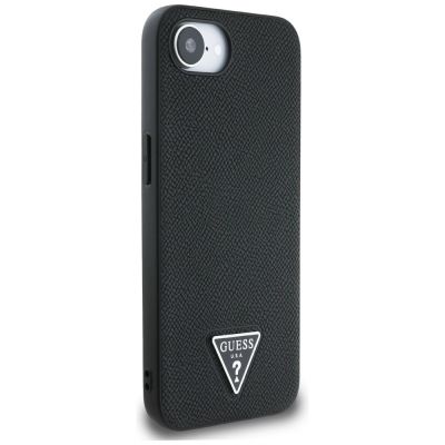 4. Etui Guess Grained Triangle MagSafe na iPhone 16e - czarne