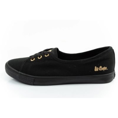 2. Lee Cooper buty trampki damskie sportowe czarne wsuwane baleriny