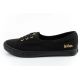 2. Lee Cooper buty trampki damskie sportowe czarne wsuwane baleriny