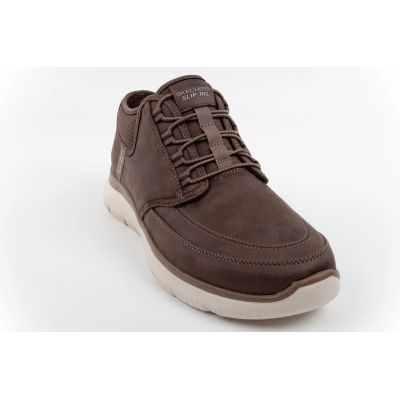 2. Skechers buty męskie Summits Siegul Slip-ins ocieplane brązowe