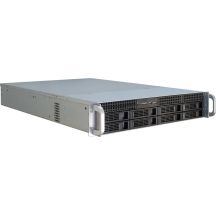Inter-Tech IPC 2U-2408 Rack Czarny, Stal nierdzewna