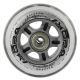 10. PU 84x24 82A PRZEZROCZYSTE (4 szt.) + ABEC-7 CHROME (8 szt.) ZESTAW NILS EXTREME