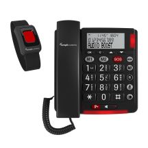 amplicomms BigTel 50 Alarm Plus Telefon analogowy Nazwa i identyfikacja dzwoniącego Ciemny Szary