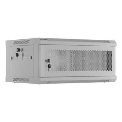 2. SZAFA INSTALACYJNA RACK WISZĄCA 19" 4U 600X450 SZARA DRZWI PERFOROWANE LANBERG (FLAT PACK)