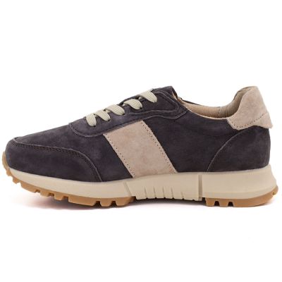 3. Skórzane półbuty damskie sneakersy brązowe Potocki 40354