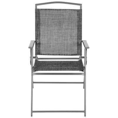 23. ZESTAW MEBLI OGRODOWYCH STÓŁ 4 KRZESŁA I PARASOL SZARY