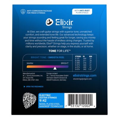 2. Elixir 12002 Super Light (09-42) NW - Struny do gitary elektrycznej