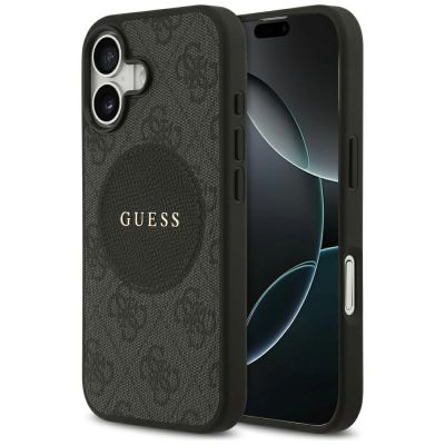 Etui Guess 4G Circle Classic Logo MagSafe na iPhone 17 - czarne