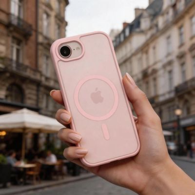 5. Etui Tech-Protect BasicMag MagSafe na iPhone 16e / 17e - różowe matowe