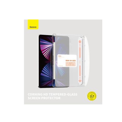 4. Szkło hartowane Baseus Crystal do iPad Pro 12.9'' (2018/2020/2021/2022) + zestaw montażowy - przezroczyste