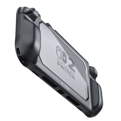 4. Etui Tech-Protect MagMat na Nintendo Switch 2 - czarno-przezroczyste