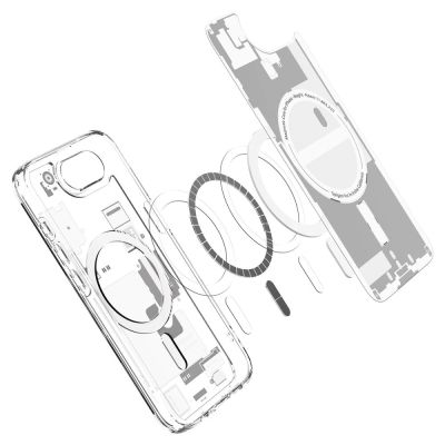 11. Etui Spigen Ultra Hybrid MagSafe na iPhone 16e / 17e Zero One - białe