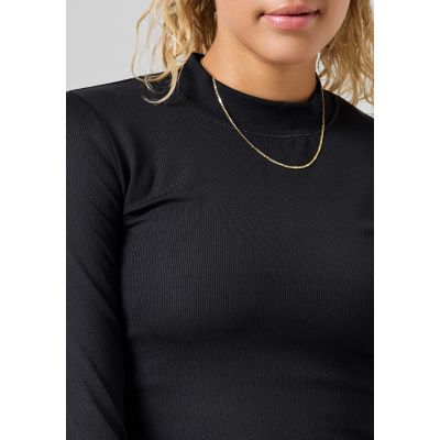 4. Koszulka CASALL Soft Rib Mock Neck Long Sleeve czarny