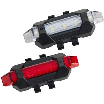 10. ZESTAW LAMP ROWEROWYCH LED PRZÓD I TYŁ XQMAX ŁADOWANIE USB