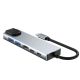 4. Adapter Tech-Protect HB02 HUB Adapter 6w1 USB-C + USB2.0 + USB3.0 + HDMI 4K 30Hz + RJ45 + PD100W - szary