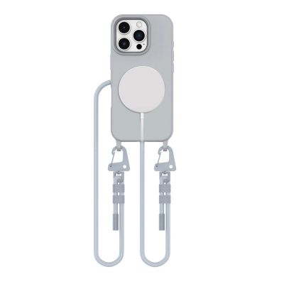 Etui Tech-Protect MagNecklace MagSafe ze smyczą na iPhone 16 Pro - szare