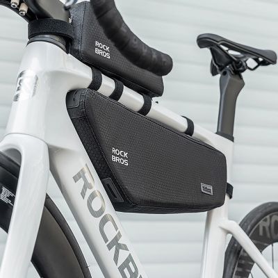 4. Torba rowerowa Rockbros na ramę pod rurę górną 2,9l - czarna