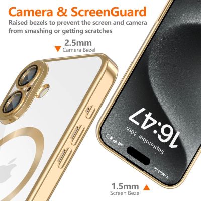 4. Etui Tech-Protect MagFlex MagSafe na iPhone 16 - złote