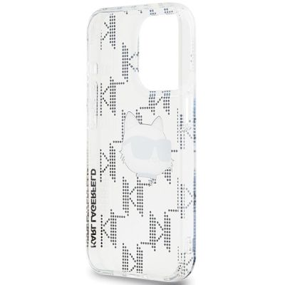 7. Etui Karl Lagerfeld IML Choupette Head & Monogram na iPhone 15 Pro Max - przezroczyste