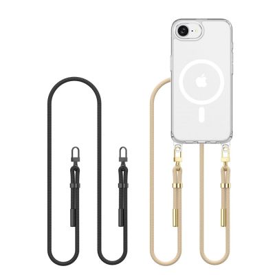Etui Tech-Protect FlexAir Chain MagSafe na iPhone 16e / 17e - czarno-beżowe