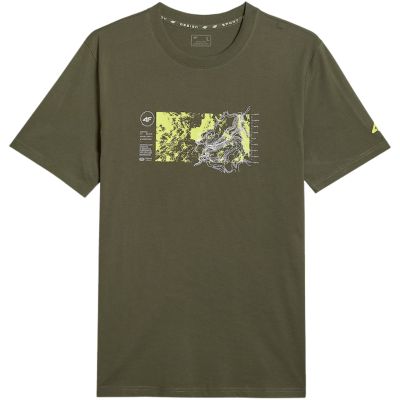 2. Koszulka męska 4F M2823 khaki 4FWSS26TTSHM2823 43S