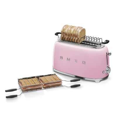 10. Smeg TSF02PKEU Toster 4 kromki różowy