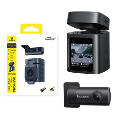 7. Kamera samochodowa Baseus PrimeTrip VD1 wideorejestrator 2K+1080p - czarna