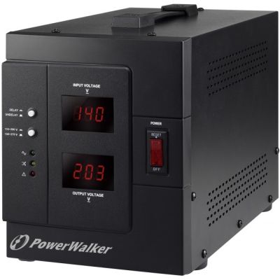 5. PowerWalker AVR 3000 SIV FR regulator napięcia 1 x gniazdo sieciowe 110-280 V Czarny
