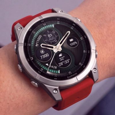 5. Pasek Tech-Protect Silicone na Garmin Fenix 5 / 6 / 6 Pro / 7 / 8 / 8 Pro / E / 9 / 9 Pro (51 mm) - czerwony